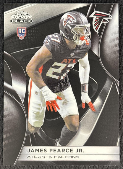 James Pearce Jr. 2025 Topps Chrome Black Falcons front