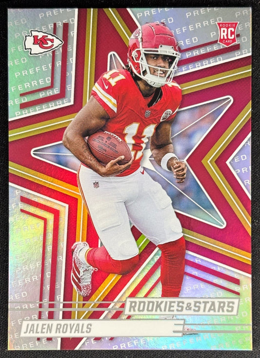 Jalen Royals 2025 Panini Rookies & Stars Preferred Chiefs