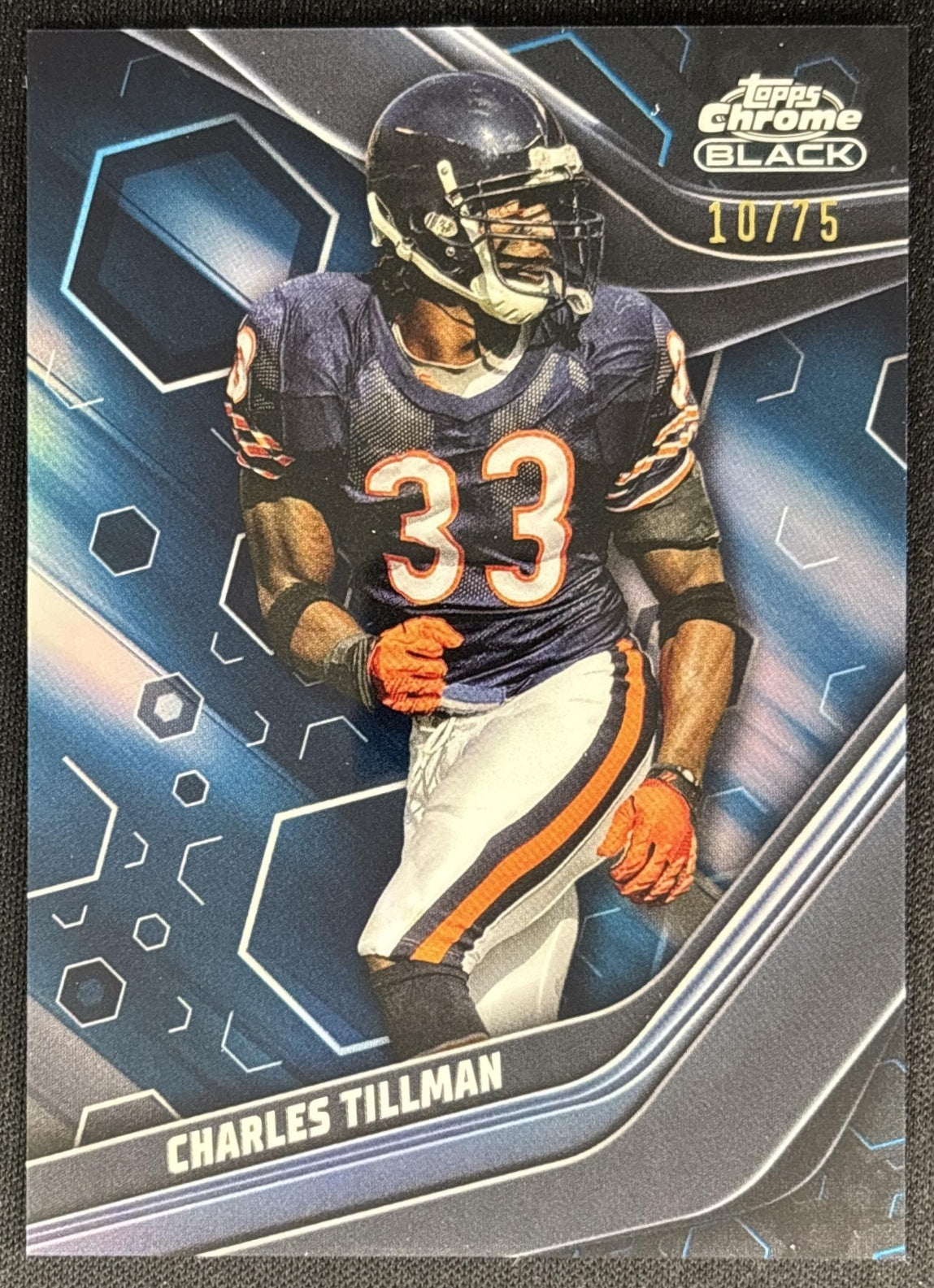 Charles Tillman 2023 Topps Composite Chrome Black Blue Refractor /75 Bears