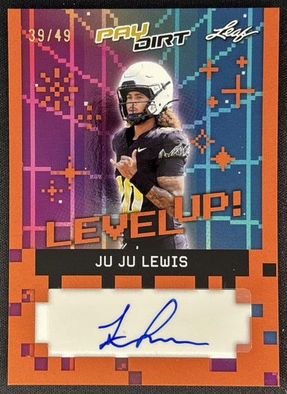 Ju Lewis 2026 Leaf Paydirt Level Up! Auto Orange /49 front