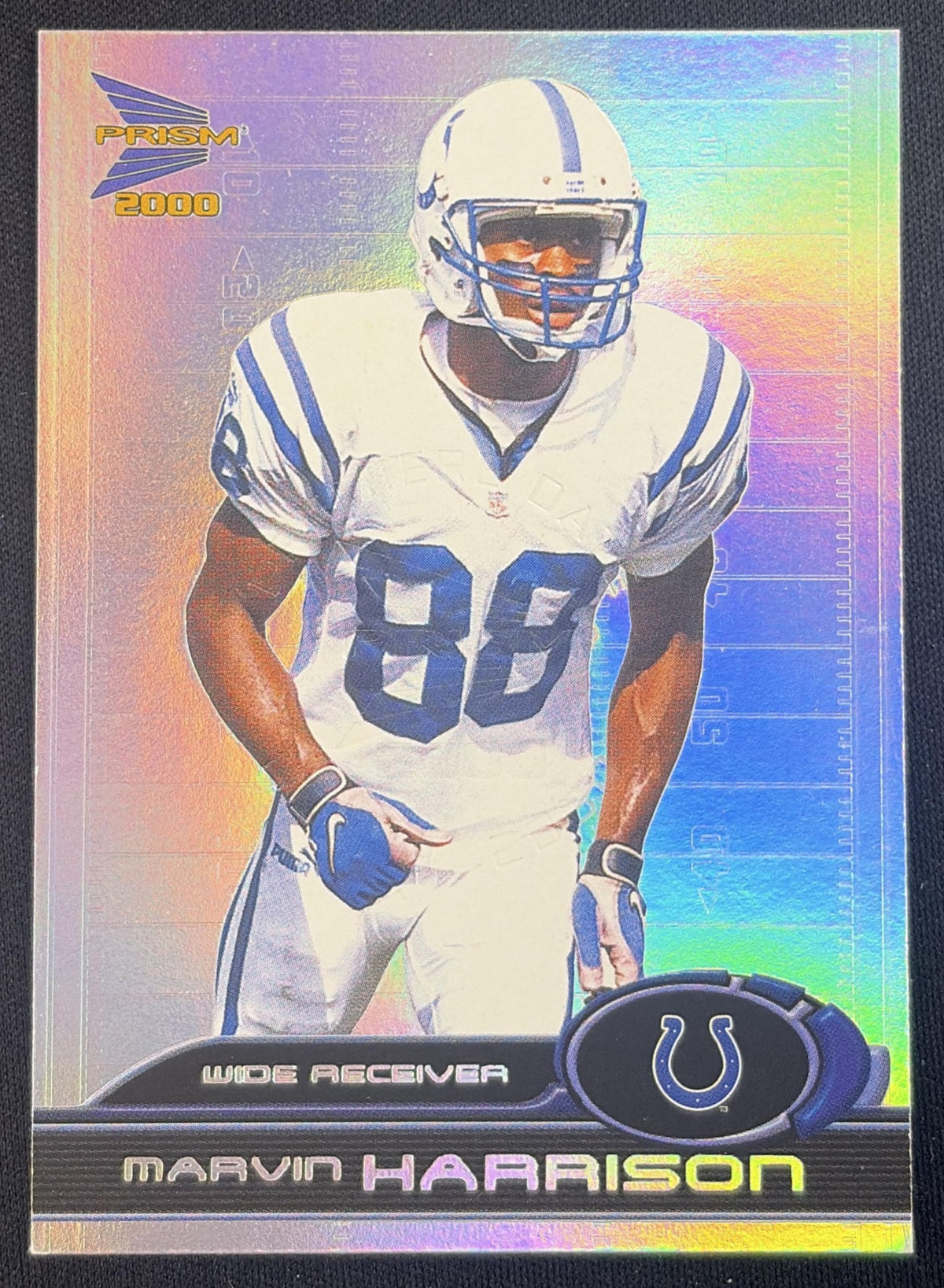 Marvin Harrison 2000 Pacific Prism Prospects Holographic Blue /100 Colts Sports Trading Card