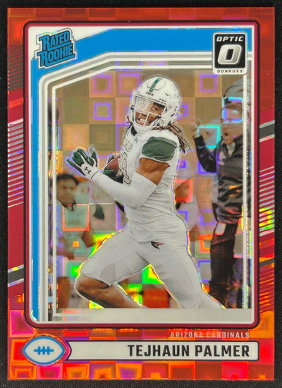 Tejhaun Palmer 2024 Donruss Optic Rated Rookie Preview Red Pandora Cardinals Sports Trading Cards