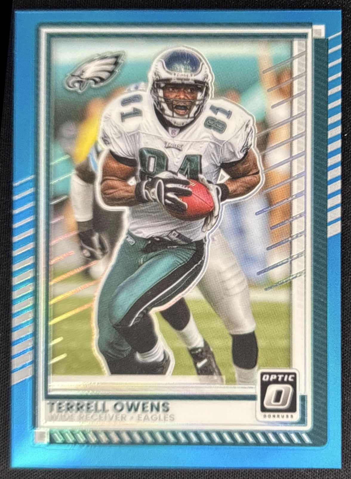 Terrell Owens 2025 Panini Donruss Optic Aqua Prizm /349 Eagles
