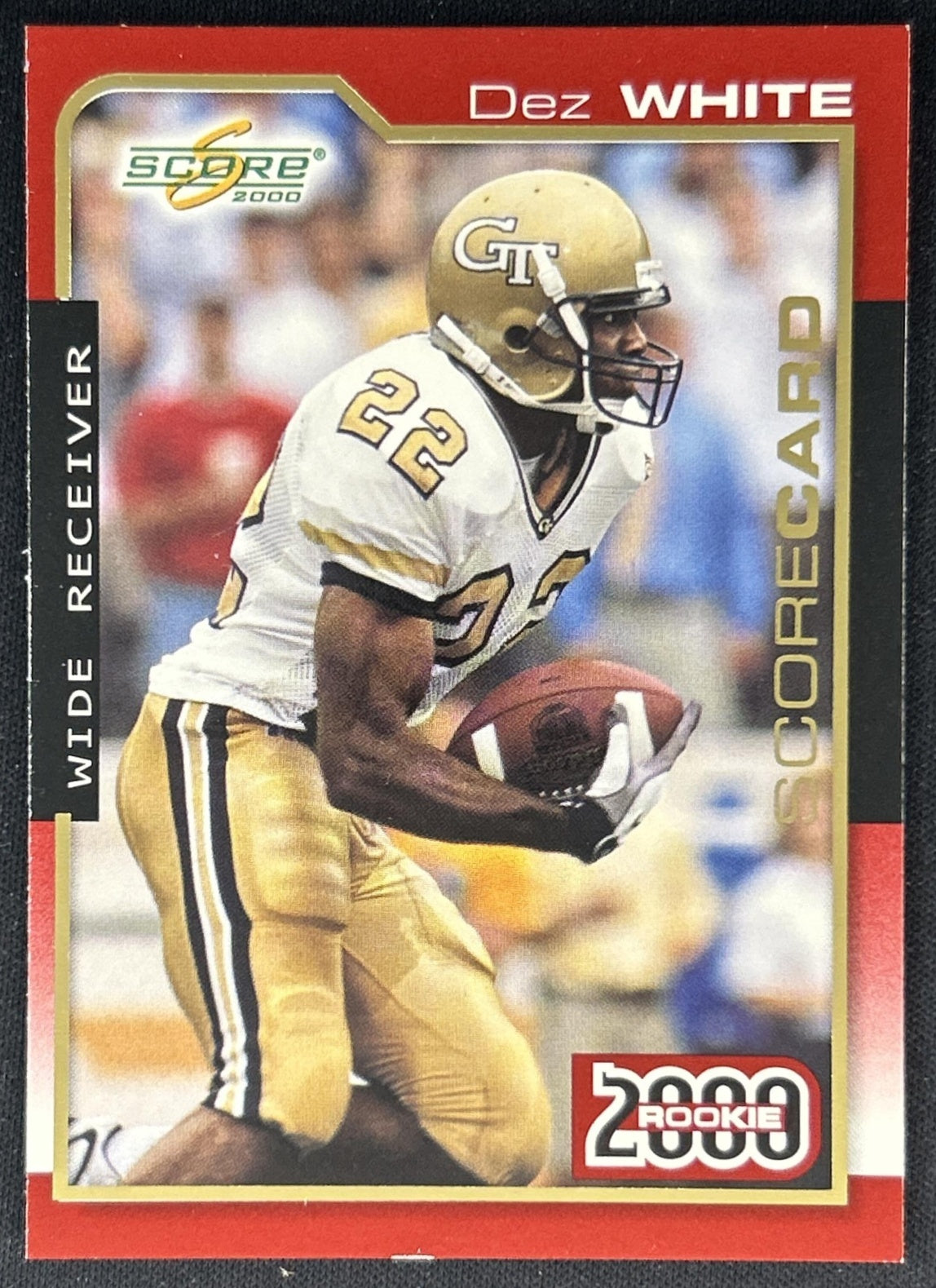 Dez White 2000 Score Scorecard /2000 Yellow Jackets front