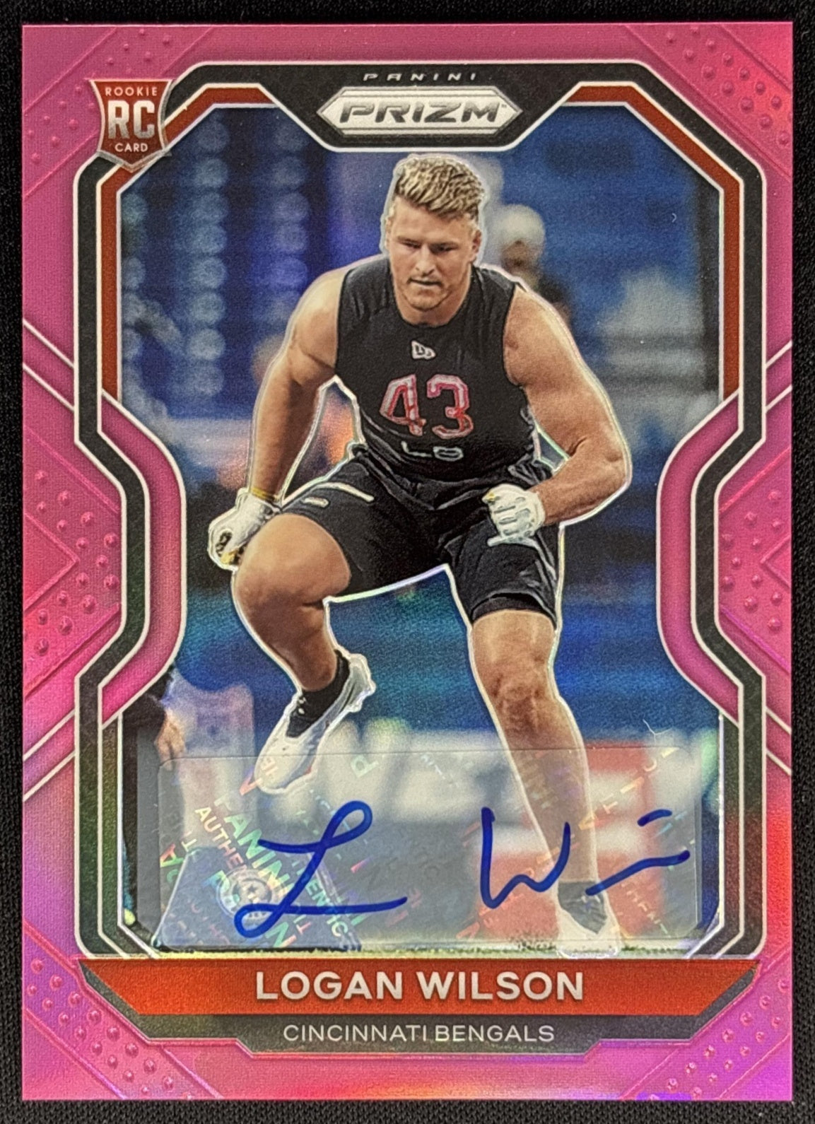 Logan Wilson 2020 Panini Prizm Rookie Auto Pink Bengals Sports Trading Cards