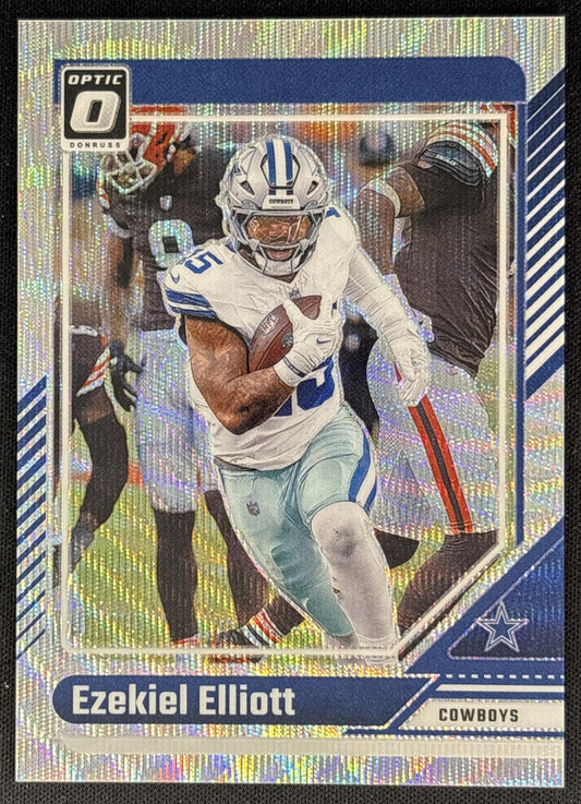 Ezekiel Elliott 2024 Panini Donruss Optic Wave /300 Cowboys front