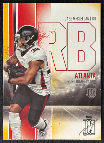 Jase McClellan 2024 Signature Class Red & Yellow Falcons Sports Trading Card
