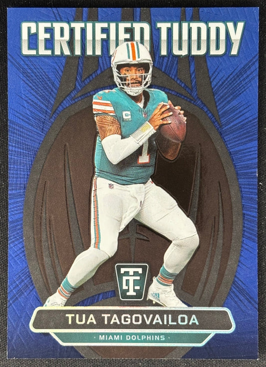 Tua Tagovailoa 2024 Certified Stars Pink Mirror /199 Dolphins - Front