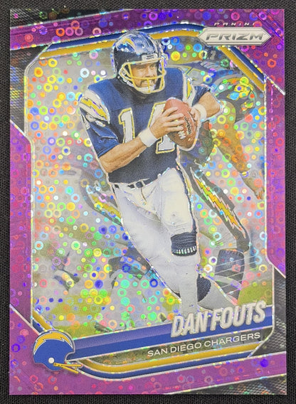 Dan Fouts 2025 Panini Prizm No Huddle Purple /75 Chargers