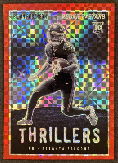 Bijan Robinson 2023 Panini Rookies & Stars Thrillers Red Plaid Falcons Atlanta Falcons Default Title Sports Trading Cards
