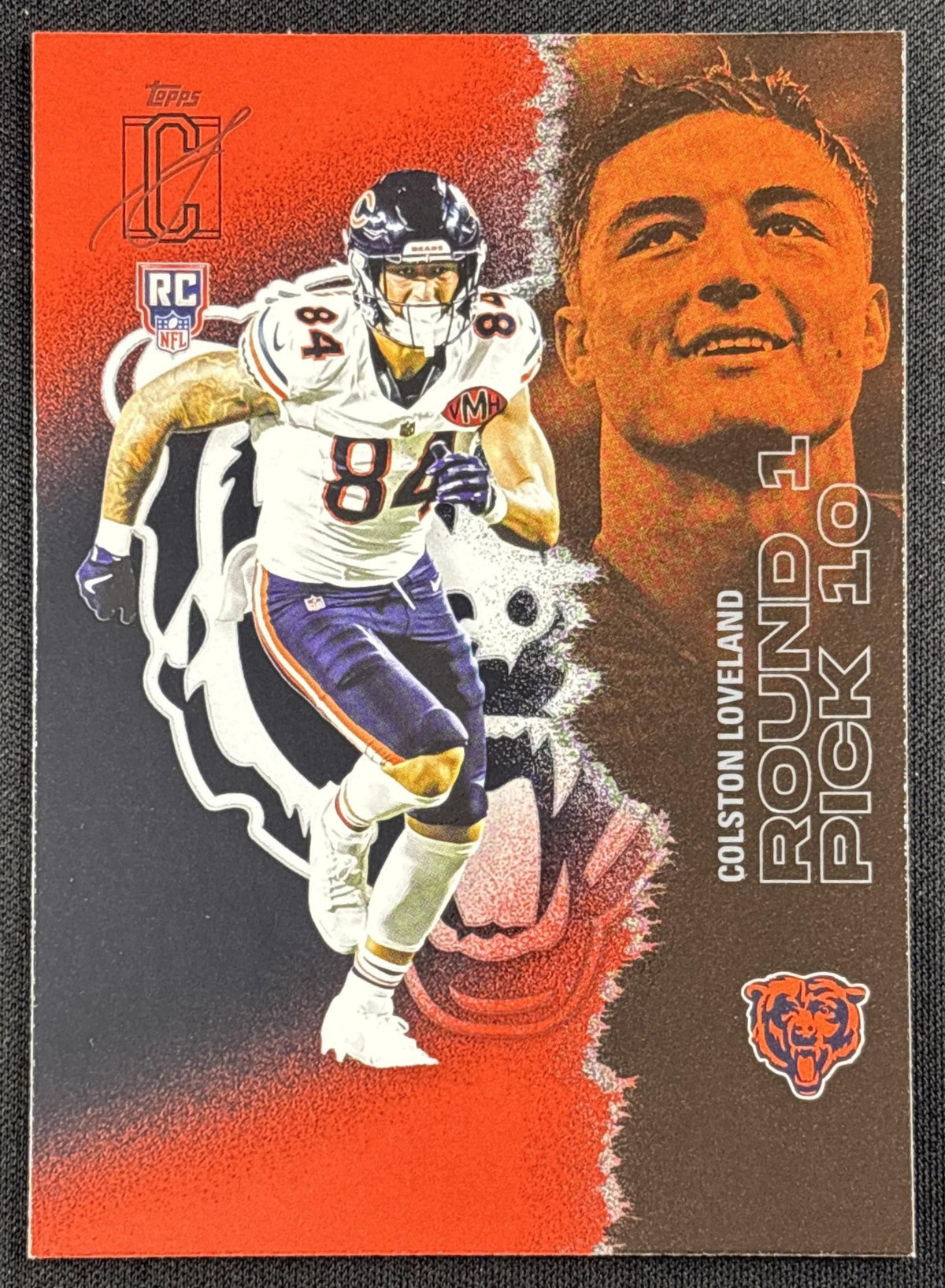 Colston Loveland 2025 Topps Signature Class Rookie Red & Black Foil Bears