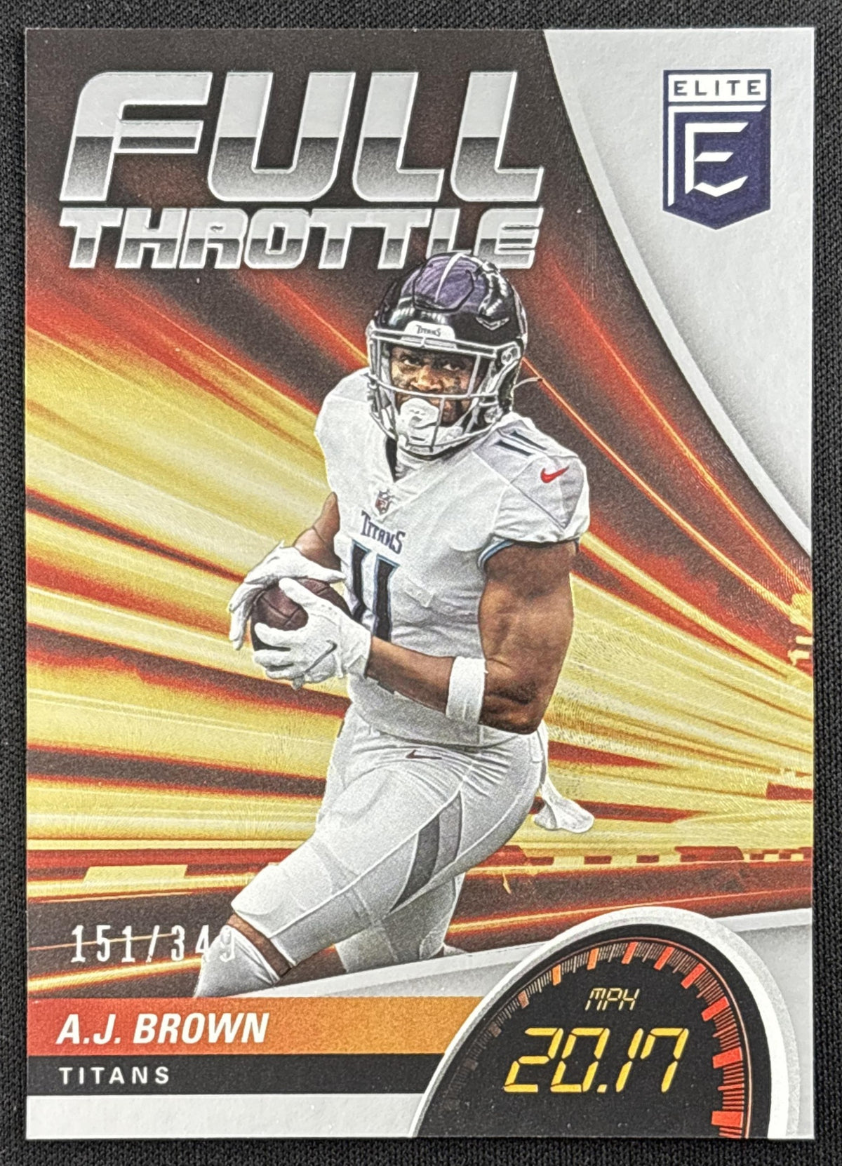 A.J. Brown 2022 Panini Donruss Elite Full Throttle /349 Titans