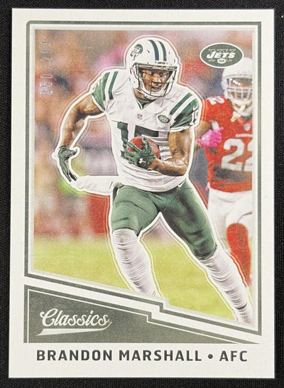 Brandon Marshall 2017 Panini Classics Red Back /299 Jets