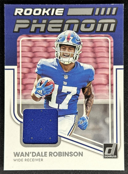 Wan Dale Robinson 2022 Panini Donruss Rookie Phenom Jerseys Giants