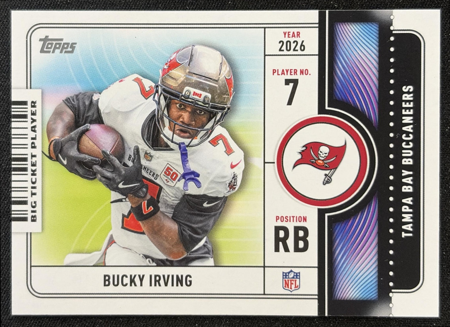 Bucky Irving 2026 Topps Big Ticket Players Buccaneers front