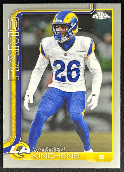Kamren Kinchens 2025 Topps Chrome Rams Sports Trading Cards