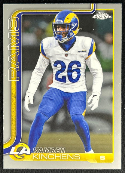 Kamren Kinchens 2025 Topps Chrome Rams Sports Trading Cards