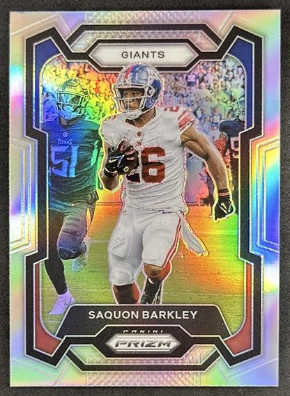 Saquon Barkley 2023 Panini Prizm Silver Giants Sports Trading Card