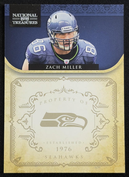 Zach Miller 2011 Panini Playoff National Treasures /99 Seahawks