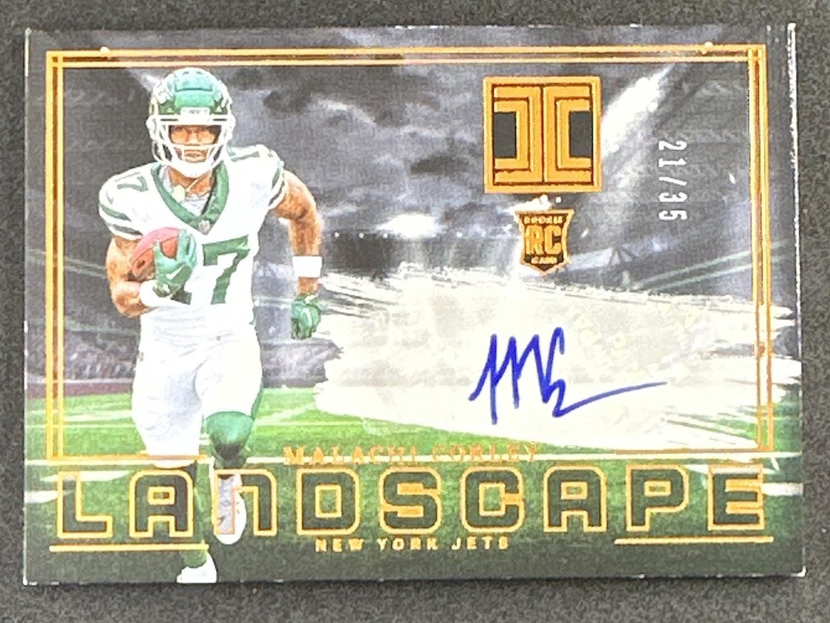 Malachi Corley 2024 Panini Impeccable Rookie Landscape Bronze /35 Jets
