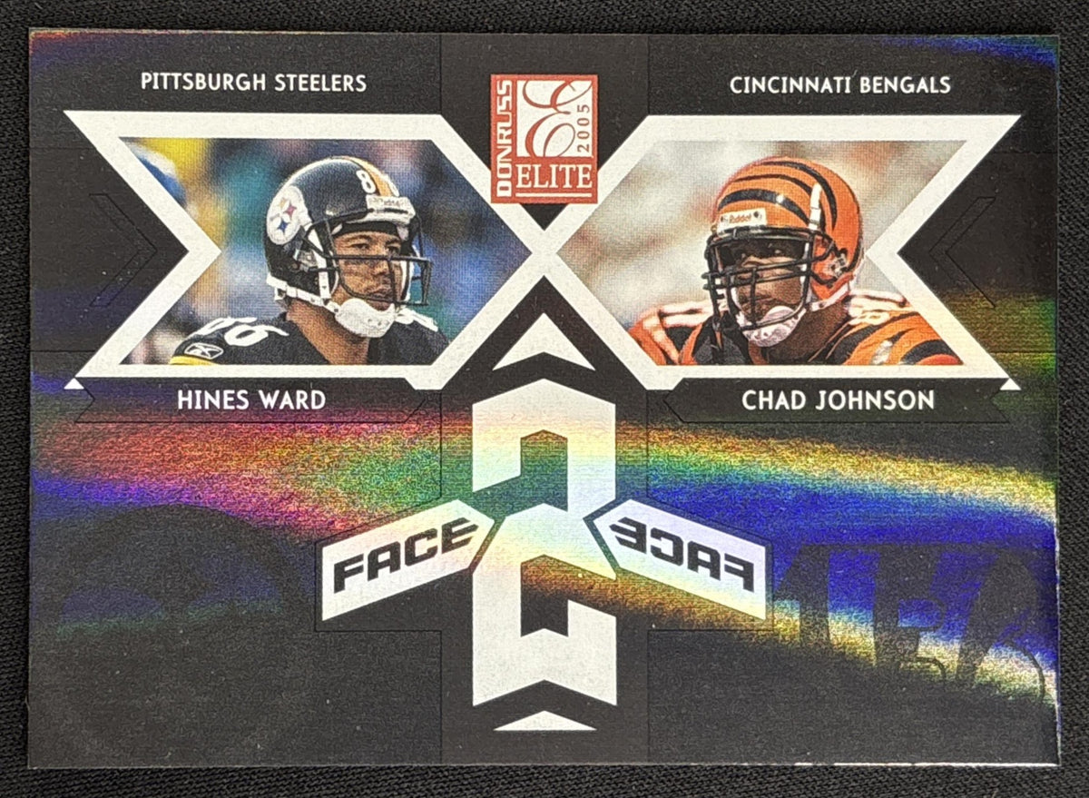 Hines Ward Chad Johnson 2005 Donruss Elite Face 2 Black /500 Steelers Bengals