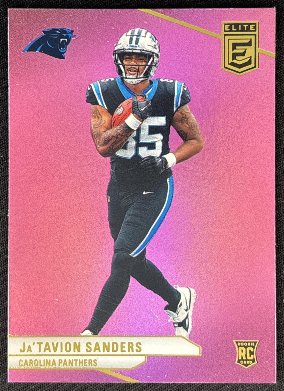 Ja'Tavion Sanders 2024 Panini Donruss Elite Pink Panthers front