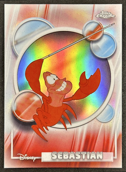 Sebastian 2026 Topps Chrome Disney Refractor The Little Mermaid Front