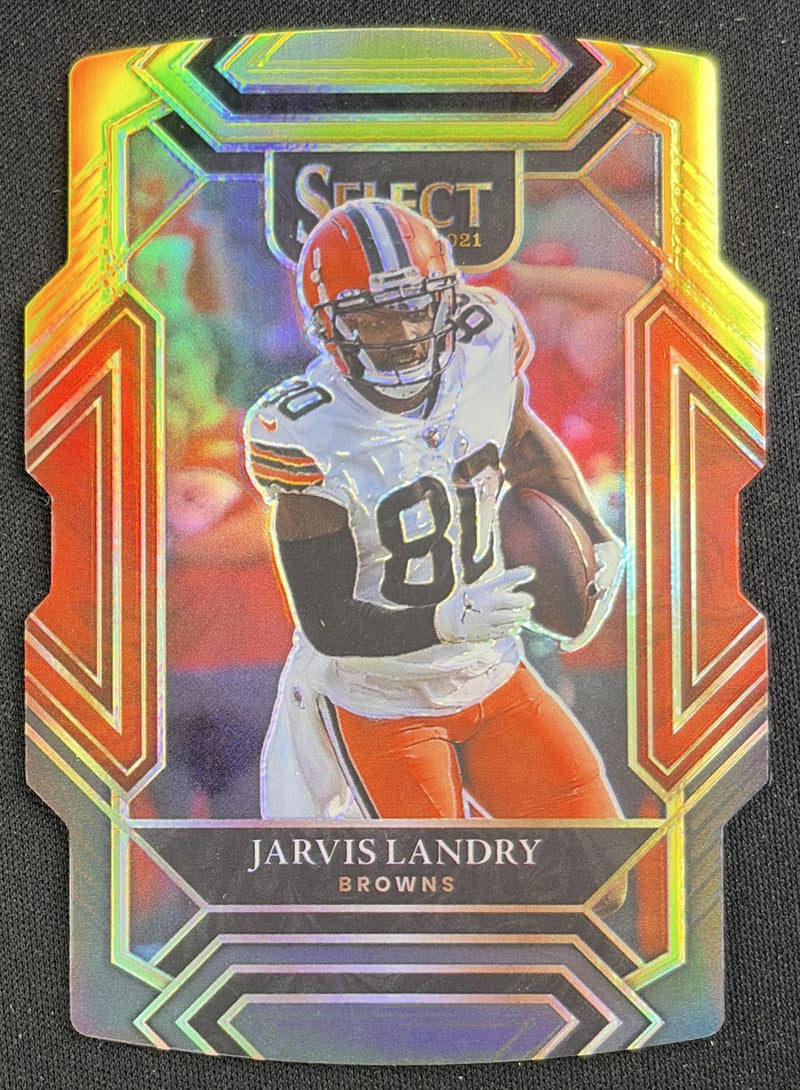 Jarvis Landry 2021 Panini Select Black and Gold Prizm Die Cut Browns