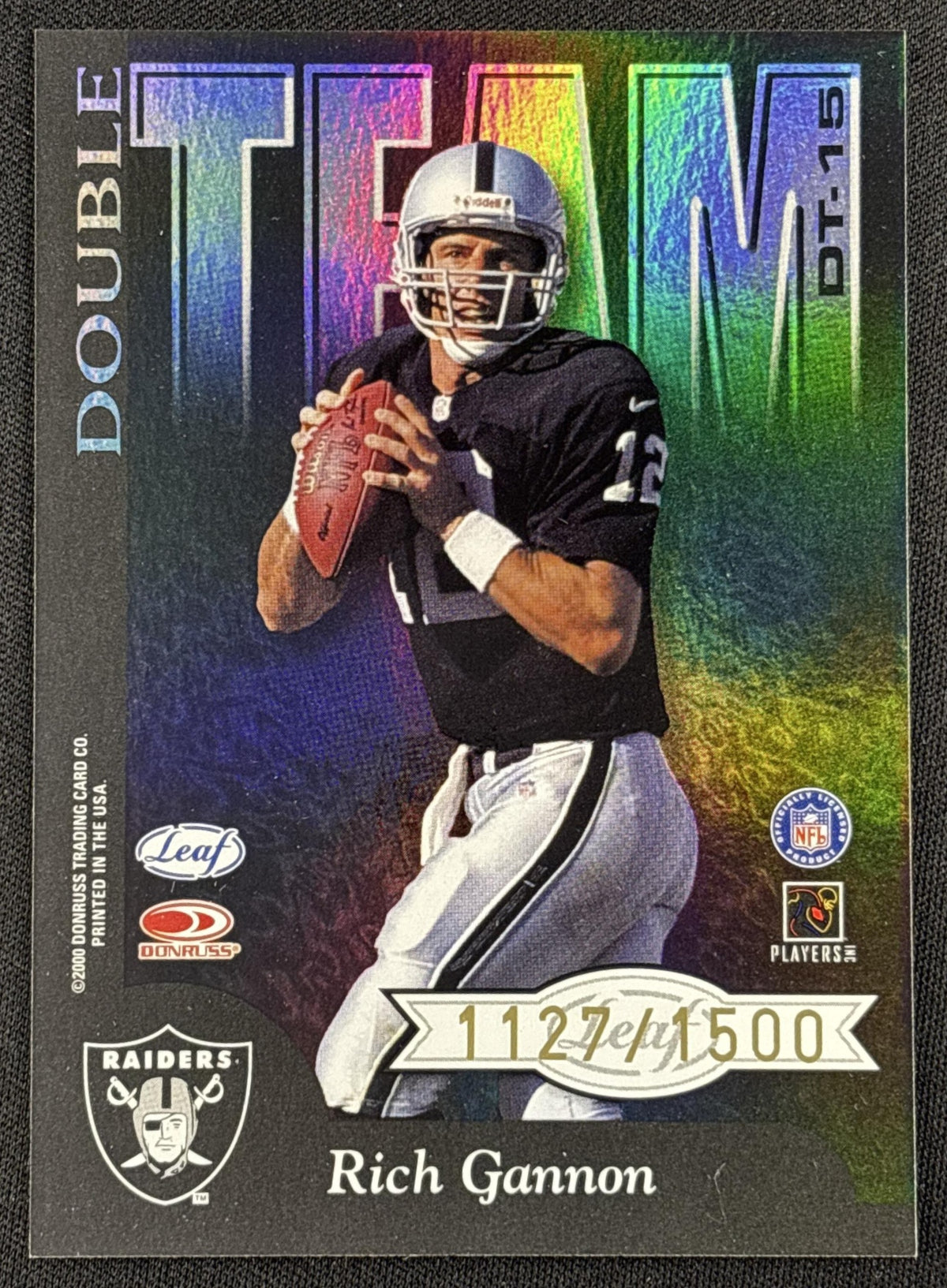 Tyrone Wheatley Rich Gannon 2000 Leaf Double Team /1500 Raiders
