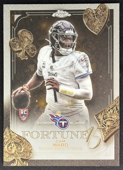 Cam Ward 2025 Chrome Fortune 15 Titans Sports Trading Cards