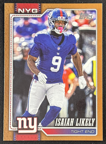 Isaiah Likely 2026 Topps Gold /2026 Giants