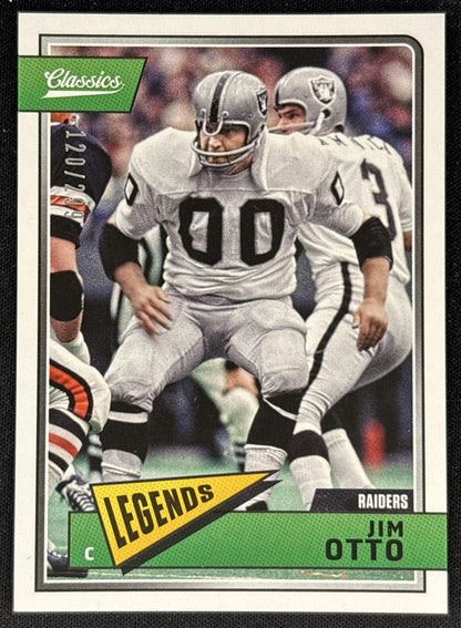 Jim Otto 2018 Panini Classics Red Back /299 Raiders front
