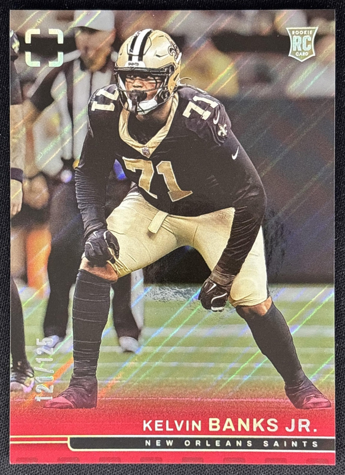 Kelvin Banks Jr. 2025 Panini PhotoGenic Rookies Red /125 Saints Sports Trading Cards