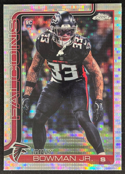 Billy Bowman Jr. 2025 Topps Chrome Rookie Pulsar Refractor Falcons Sports Trading Cards