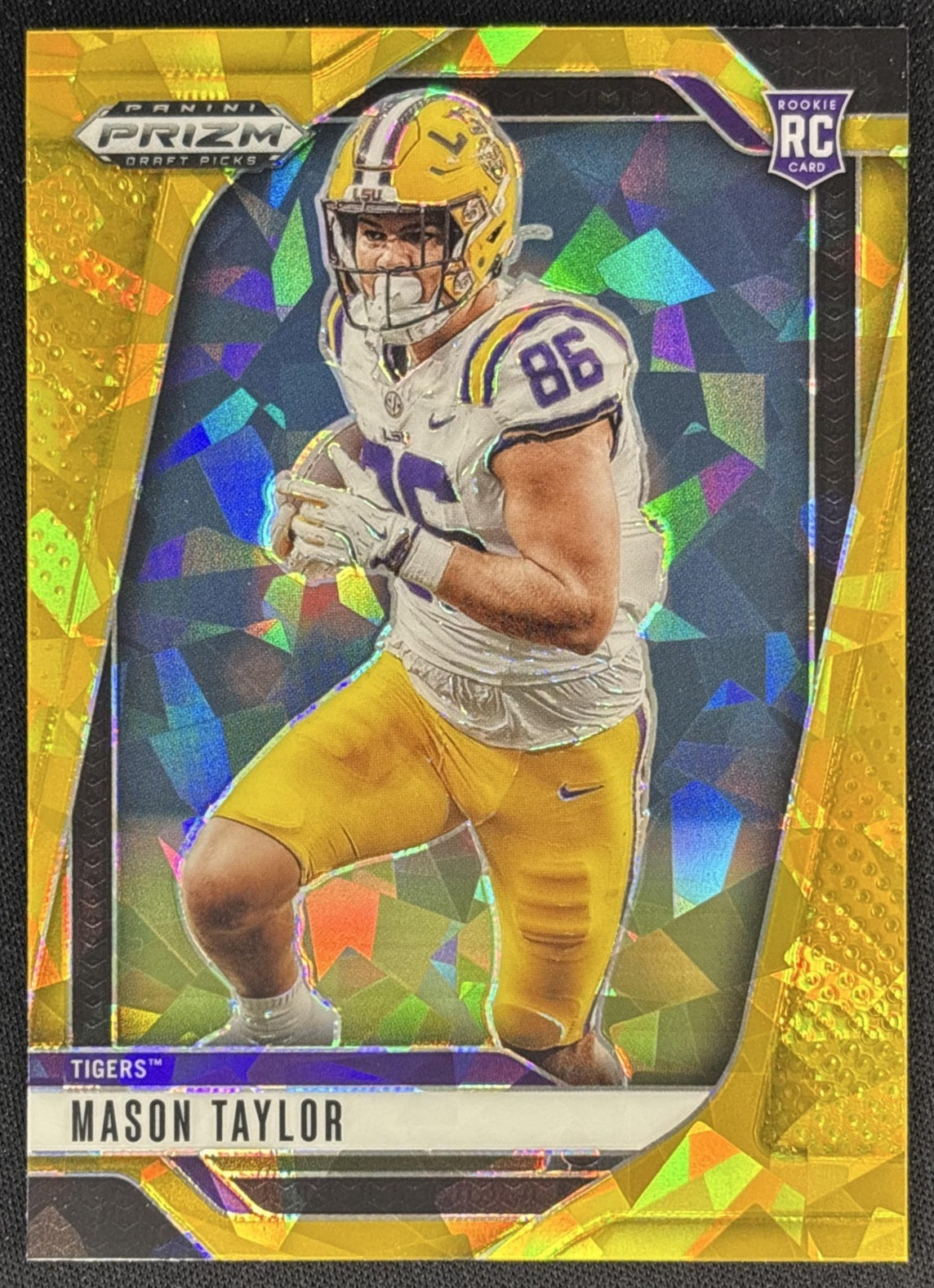 Mason Taylor 2025 Panini Prizm Draft Picks Gold Ice Jets front