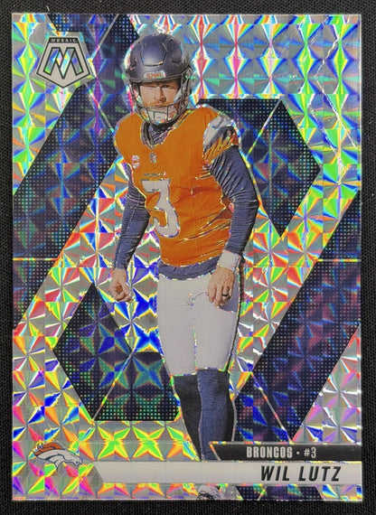 Wil Lutz 2025 Panini Mosaic Prizm Broncos front