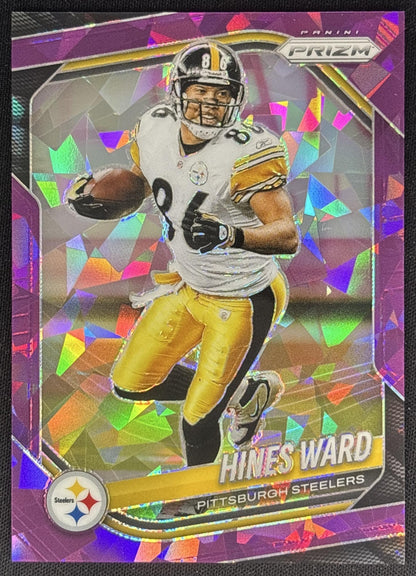 Hines Ward 2025 Panini Prizm Purple Ice /225 Steelers Sports Trading Card
