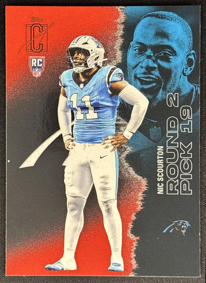 Nic Scourton 2025 Topps Signature Class Rookie Red & Black Foil Panthers Sports Trading Cards