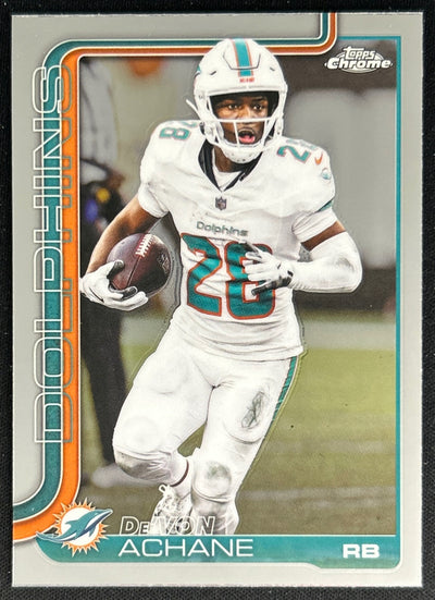 De'Von Achane 2025 Topps Chrome Dolphins Default Title Sports Trading Cards