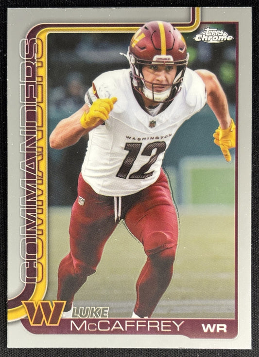 Luke McCaffrey 2025 Topps Chrome Commanders Default Title Sports Trading Cards