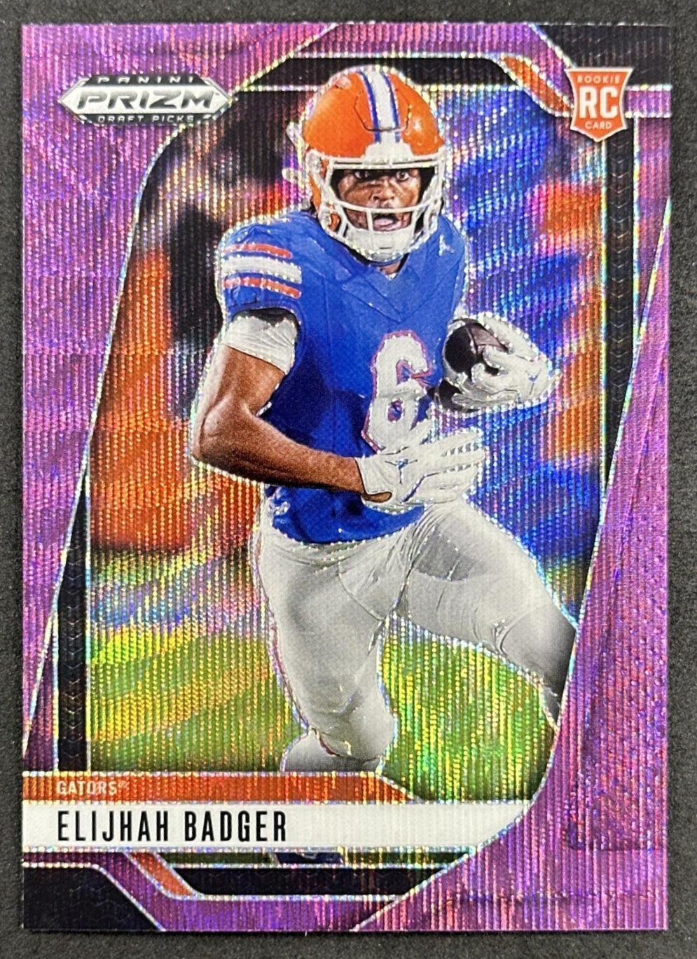 Elijhah Badger 2025 Panini Prizm Draft Picks Purple Wave Gators Chiefs