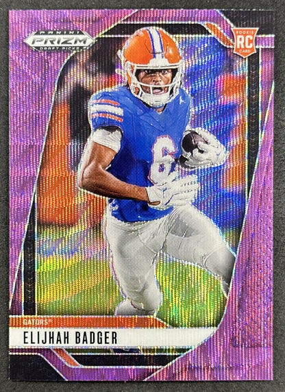 Elijhah Badger 2025 Panini Prizm Draft Picks Purple Wave Gators Chiefs