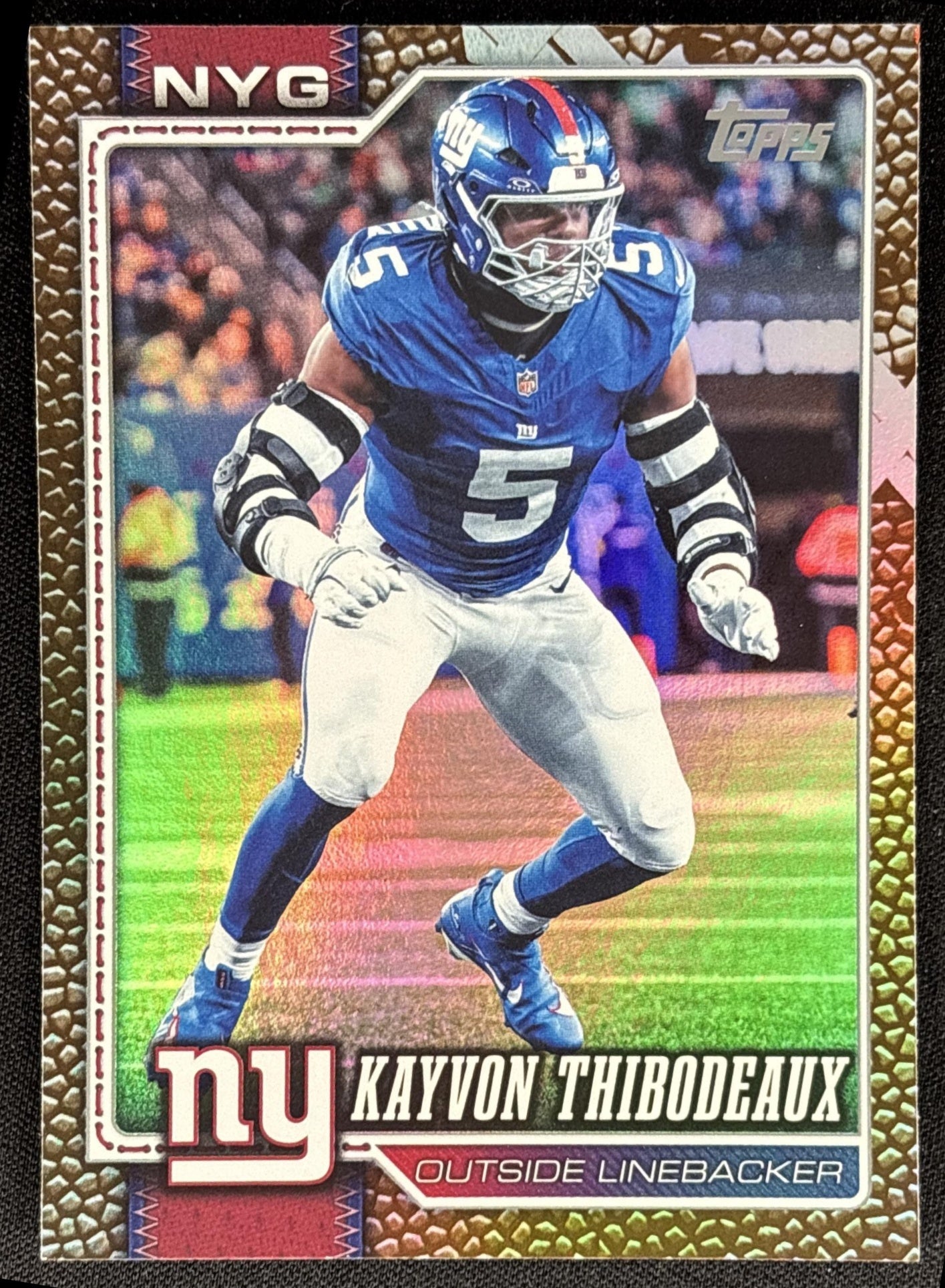 Kayvon Thibodeaux 2026 Topps Football Leather Foil Giants