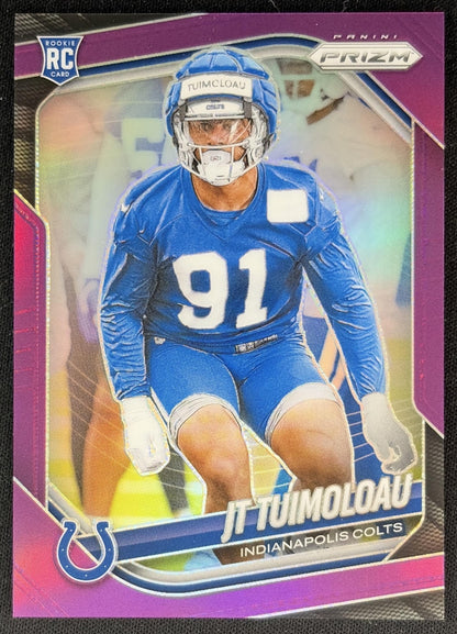JT Tuimoloau 2025 Panini Prizm Purple /125 Colts front