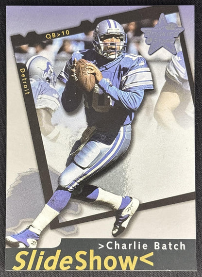 Charlie Batch 2000 Leaf Rookies & Stars SlideShow /1000 Lions front