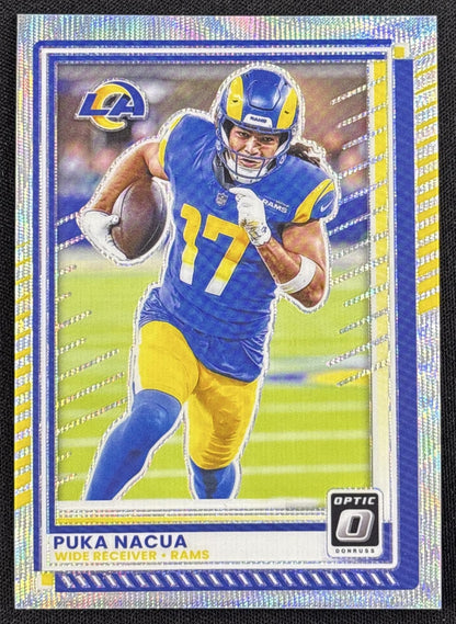 Puka Nacua 2025 Panini Donruss Optic Wave Prizm /300 Rams