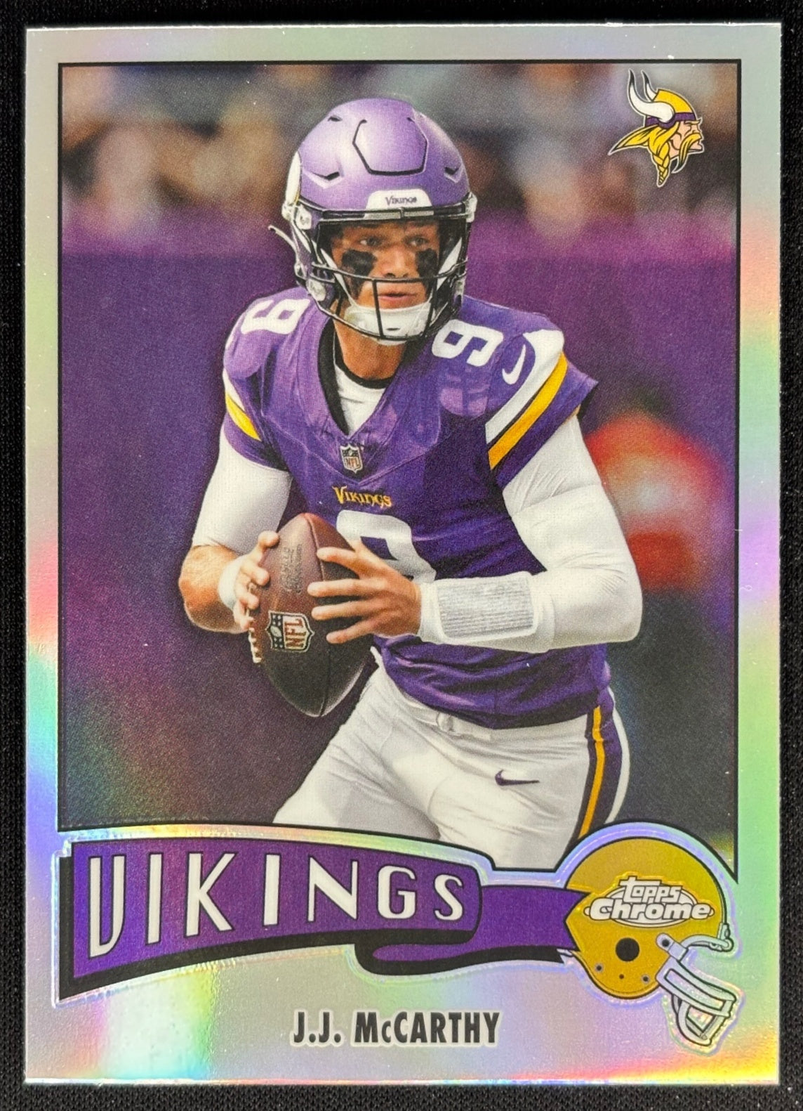 J.J. McCarthy 2025 Topps Chrome 1975 Refractor Vikings Default Title Football