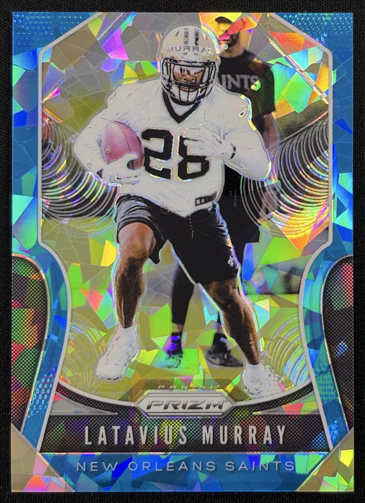 Latavius Murray 2019 Panini Prizm Blue Ice /99 Saints New Orleans Saints Sports Trading Card
