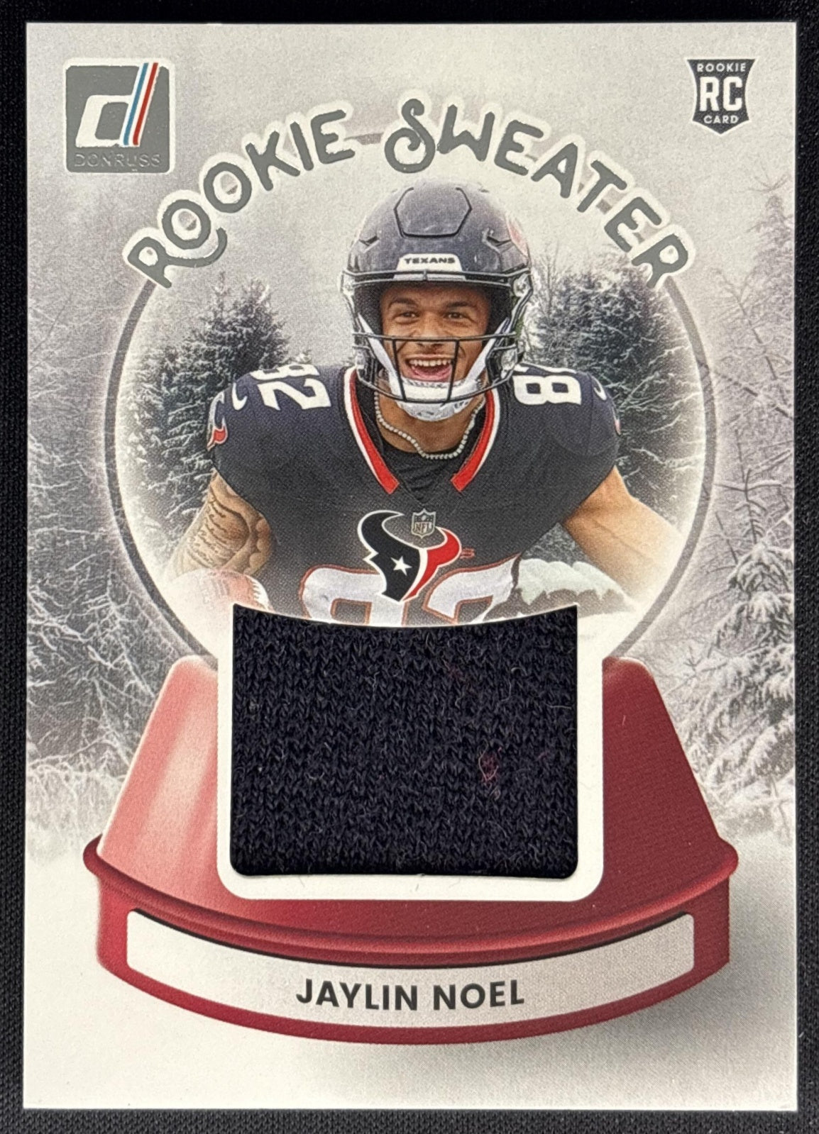 Jaylin Noel 2025 Panini Donruss Rookie Holiday Sweater Texans