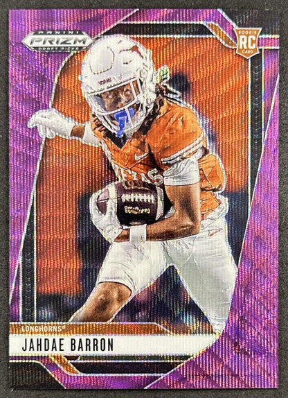 Jahdae Barron 2025 Panini Prizm Draft Picks Purple Wave Longhorns Broncos
